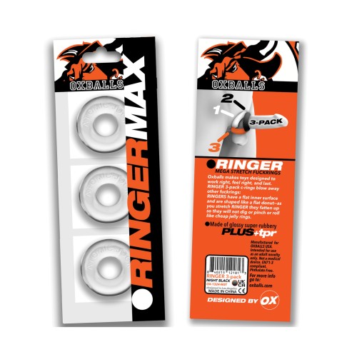 Paquete de 3 Anillos Ringer Max Oxballs - Transparente