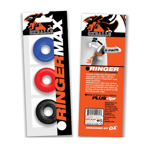 Oxballs Ringer Max 3 Pack Cockrings - Multi Color