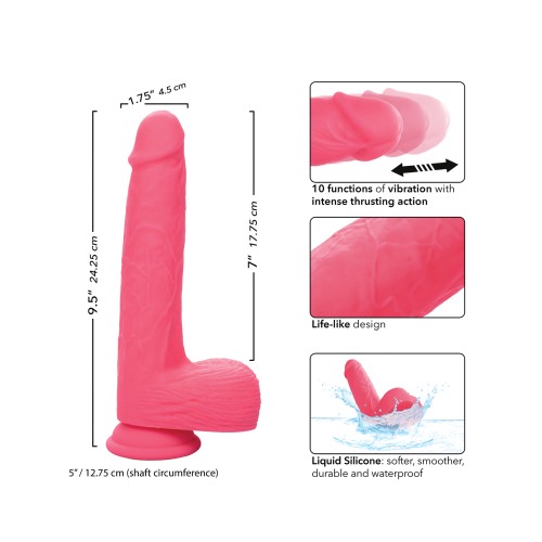 Rechargeable Rumbling Thrusting Silicone Studs Vibrator