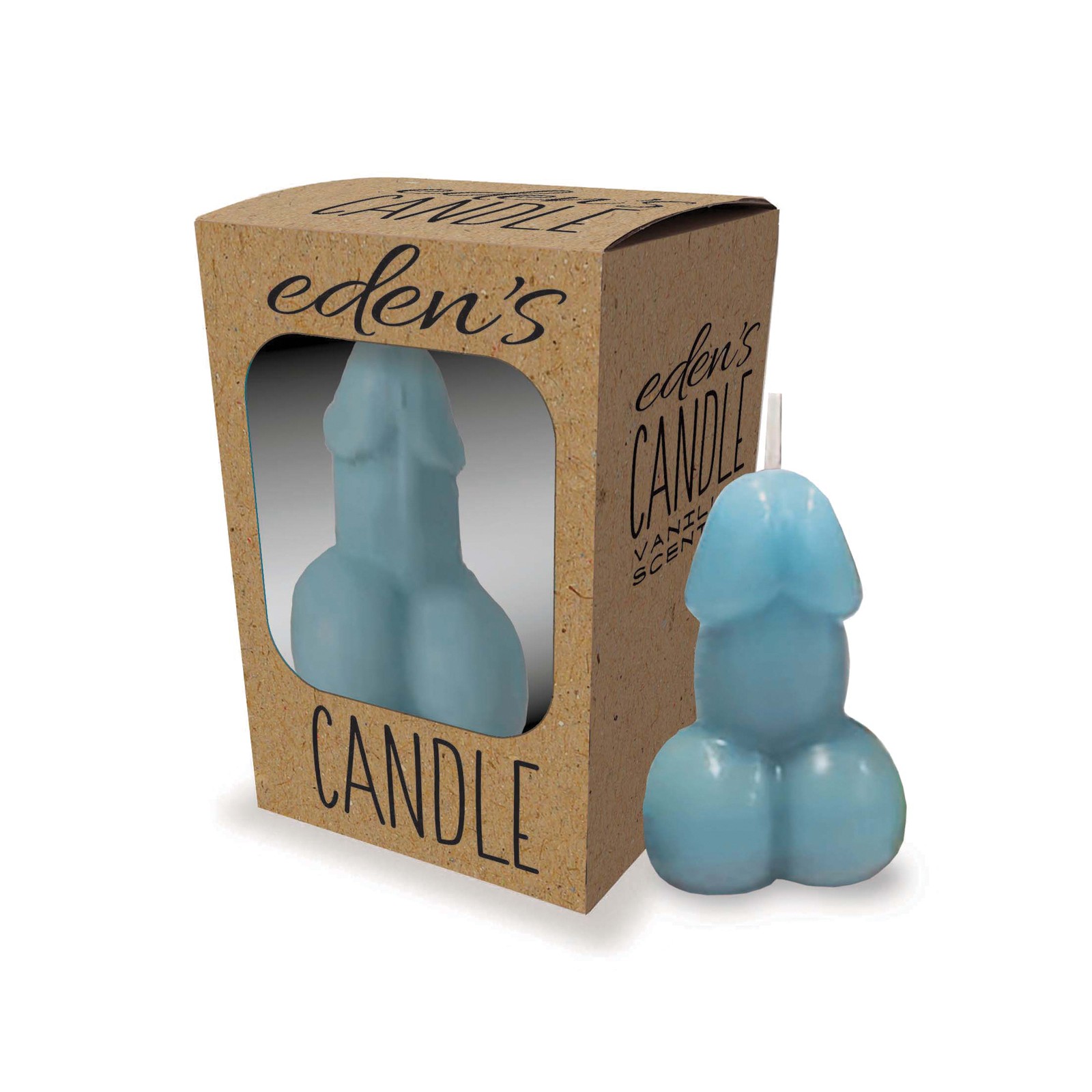 Eden's Penis Candle Blue Vanilla - Relaxing Ambiance