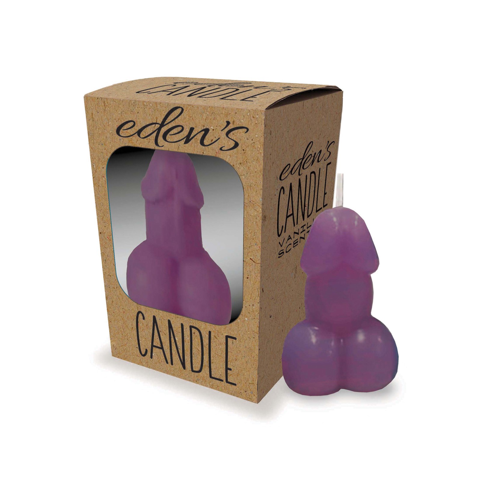 Eden's Penis Candle Purple Vanilla - Whimsical Aromatherapy