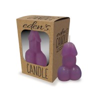 Eden's Penis Candle Purple Vanilla - Whimsical Aromatherapy