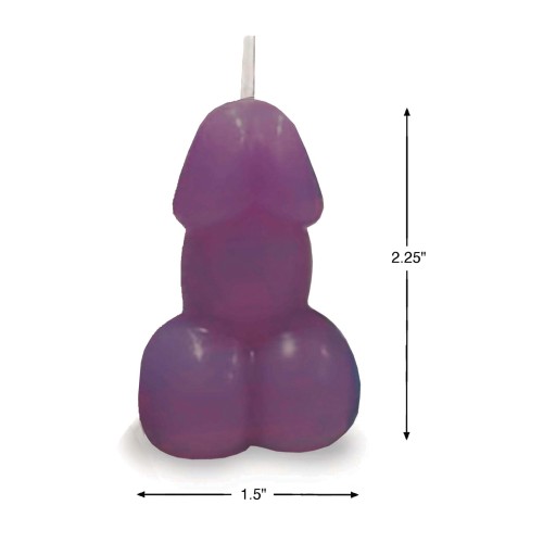 Vela con Forma de Pene de Eden Vainilla Púrpura - Aromaterapia Ingeniosa