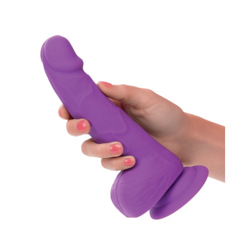 Dildo de Silicona Studs Neon 6 Pulgadas Púrpura