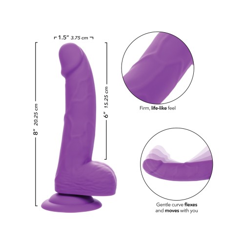 Dildo de Silicona Studs Neon 6 Pulgadas Púrpura