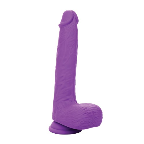 Rechargeable Gyrating Thrusting Vibrator Silicone Studs Purple