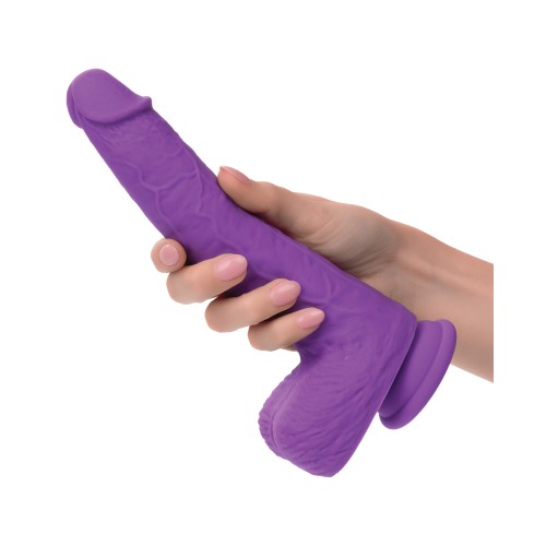 Rechargeable Gyrating Thrusting Vibrator Silicone Studs Purple