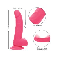 Dildo de Silicona Neon 6&quot; Rosado