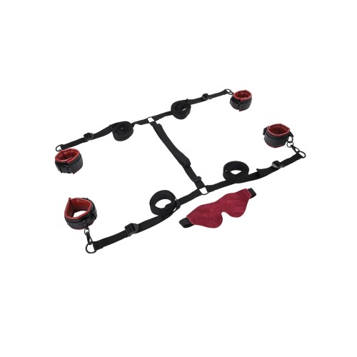 Saffron Adjustable Under the Bed Restraint System Black Red