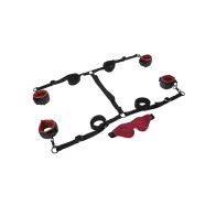 Saffron Adjustable Under the Bed Restraint System Black Red