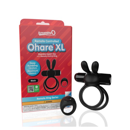 Screaming O Ohare XL Remote Controlled Vibrator Ring - Black