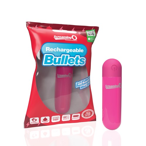 Vibrador Bala Recargable Screaming O Rosa