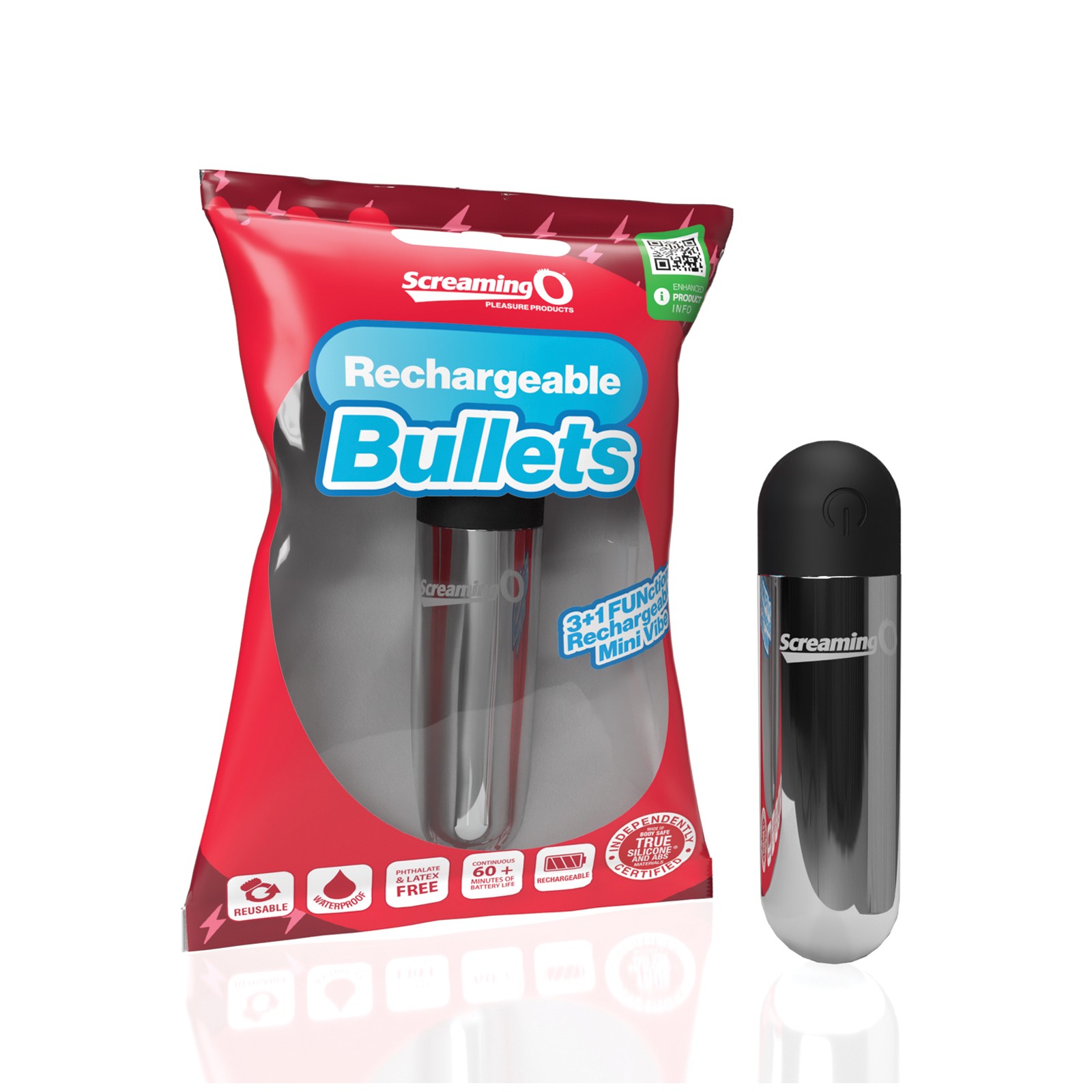 Screaming O Rechargeable Bullet Silver