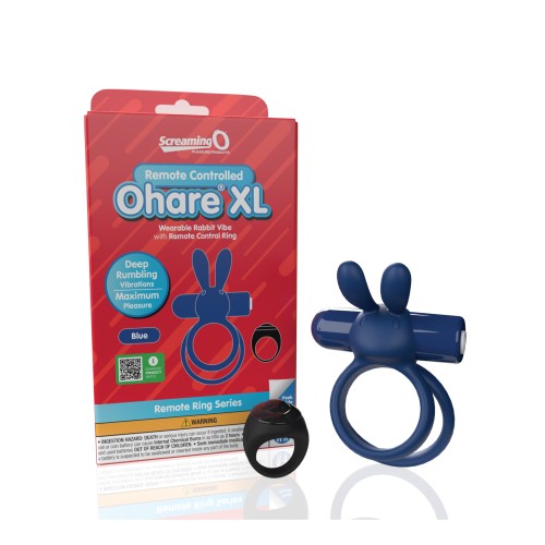 Screaming O Ohare Remote Controlled Vibrating Ring - XL Blue