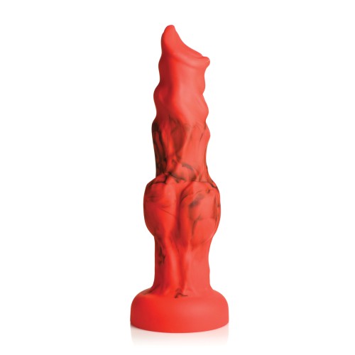 Creature Cocks Fire Hound Silicone Dildo Large Red