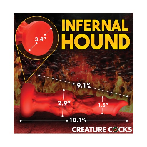 Creature Cocks Fire Hound Silicone Dildo Large Red