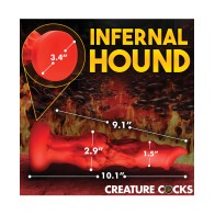 Creature Cocks Fire Hound Silicone Dildo Large Red