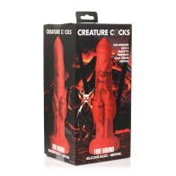 Creature Cocks Fire Hound Silicone Dildo Medium Red