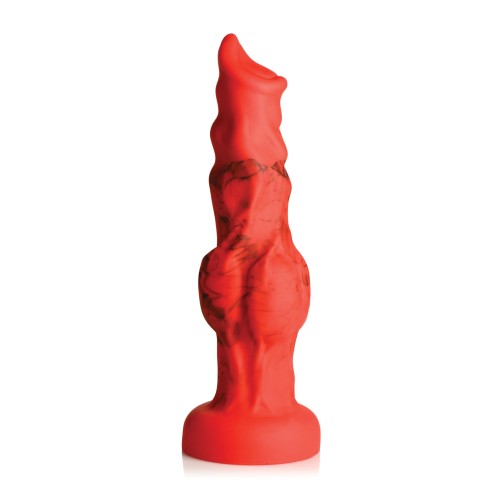 Creature Cocks Fire Hound Silicone Dildo Medium Red