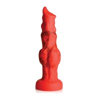 Dildo de Silicona Creature Cocks Fire Hound Rojo Mediano