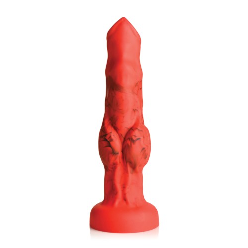 Dildo de Silicona Creature Cocks Fire Hound Rojo Mediano