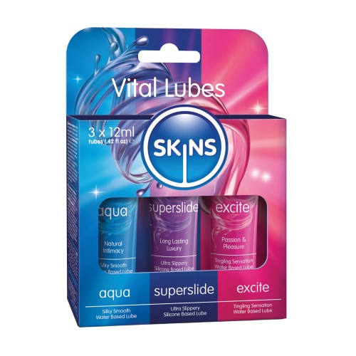 Skins Vital Lubricantes Paquete de 3 Tubos