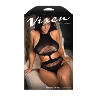 Vixen Nothing On You Seamless Cut-Out Teddy - Black O/S