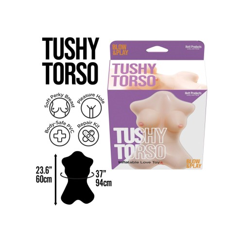 Tushy Torso Blow Up Doll with Vagina Hole