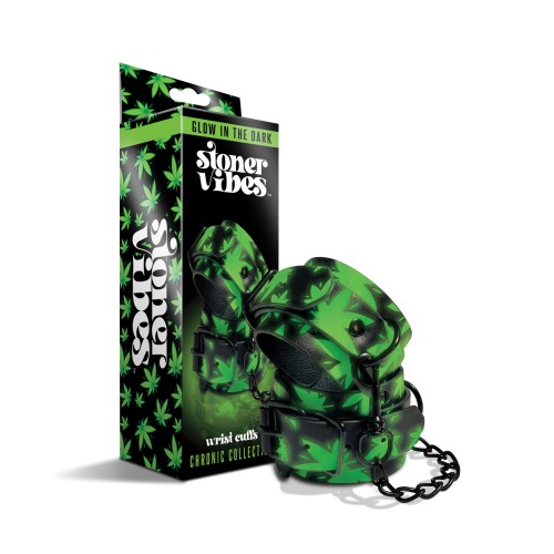 Stoner Vibes Glow in the Dark Wrist Cuffs