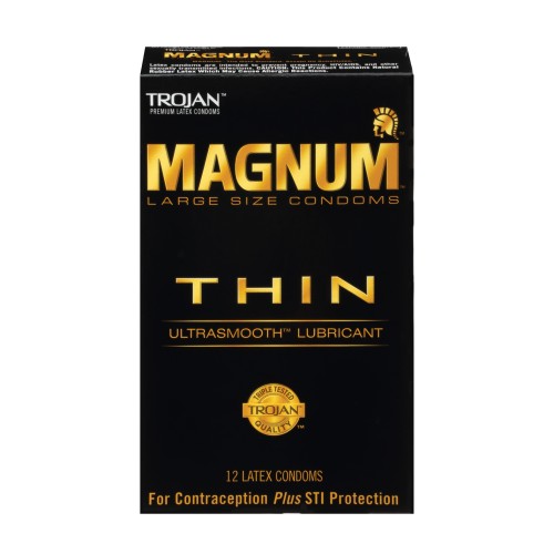 Trojan Magnum Thin Condom - Pack of 12