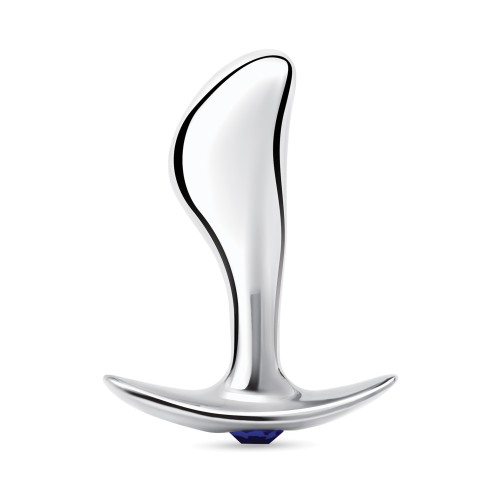 Blue Line Stainless Steel Bling Prostate Massager Plug - Luxury Pleasure