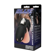 Blue Line Silicone Mini Cock Cage with Ball Divider