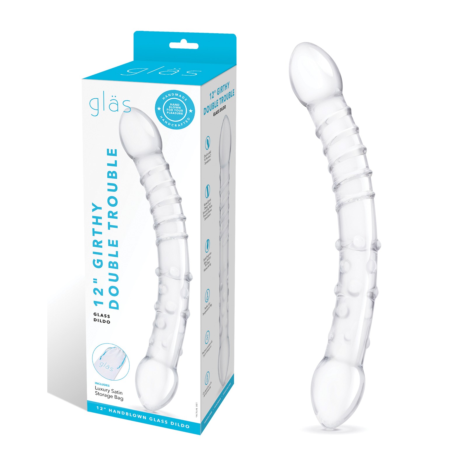 Dildo Double Trouble de 12 Pulgadas Glas