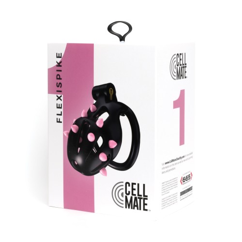 Sport Fucker Cellmate FlexiSpike Chastity Cage Size 1 Black Pink