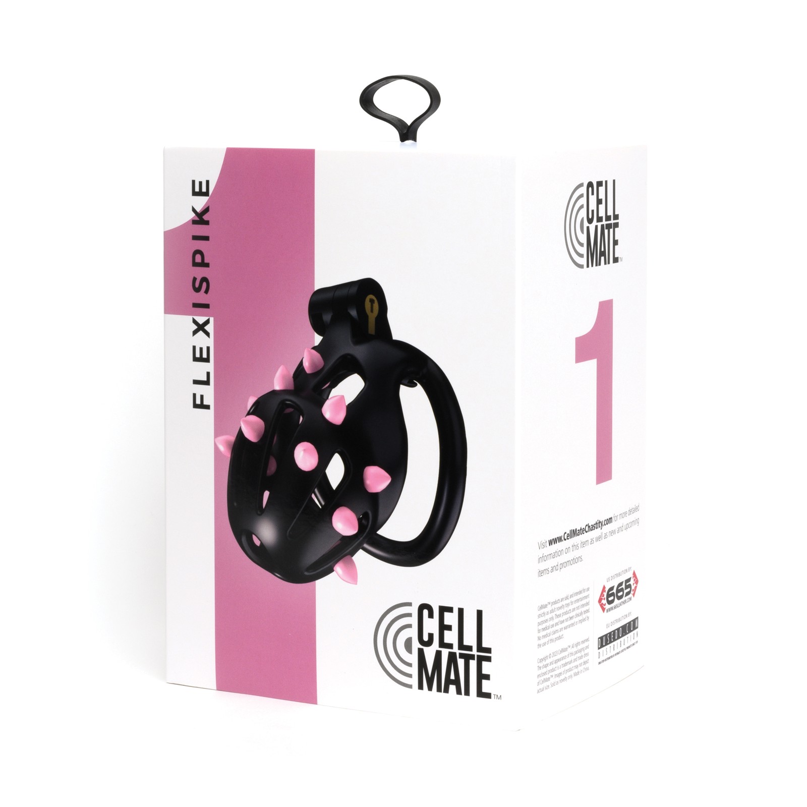 Sport Fucker Cellmate FlexiSpike Chastity Cage Size 1 Black Pink