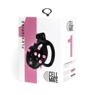 Cárcel de Castidad Sport Fucker Cellmate FlexiSpike Tamaño 1 Negro Rosa