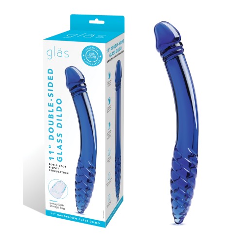 Dildo de Vidrio Doble Lado 11 para Estimulación G-Spot y P-Spot