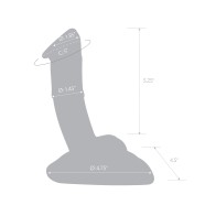 Glas 7.5 Inch Rideable Standing Cock Dildo