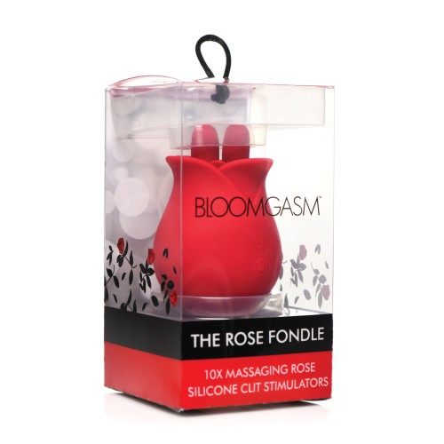 Bloomgasm The Rose Fondle 10X Clitoral Stimulator - Red