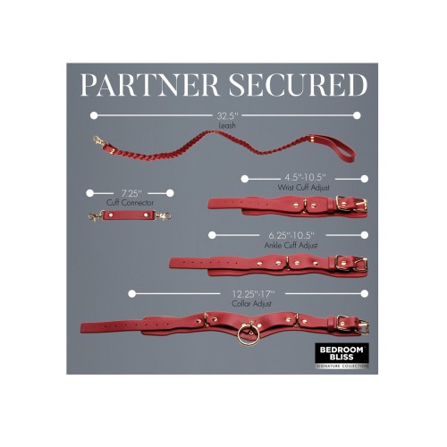 Bedroom Bliss Lover's Restraint Set Red