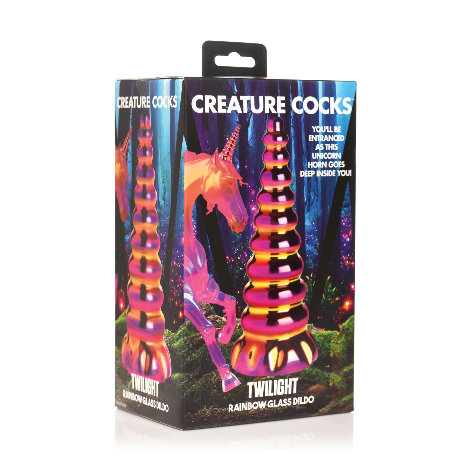 Twilight Rainbow Glass Dildo by Creature Cocks