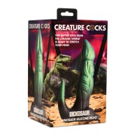 Creature Cocks Dickosaur Dinosaur Silicone Dildo - Black/Teal