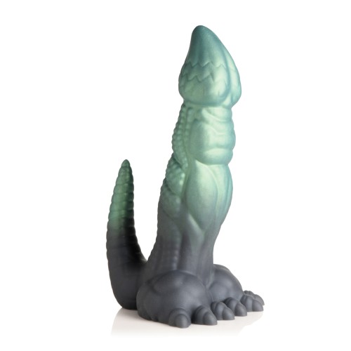 Creature Cocks Dickosaur Dinosaur Silicone Dildo - Black/Teal