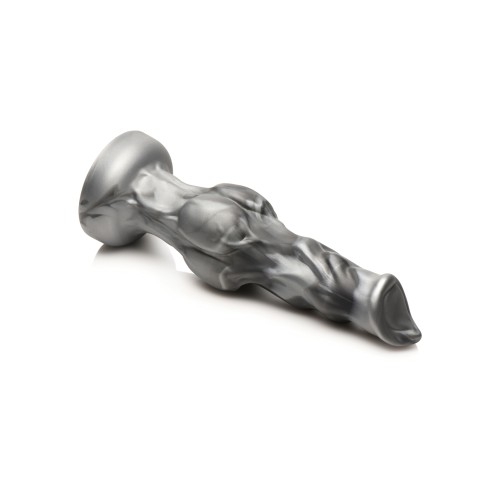 Creature Cocks Night Prowler Silicone Dildo - Large Black/Silver