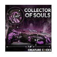 Creature Cocks Grim Silicone Dildo - Black/Purple