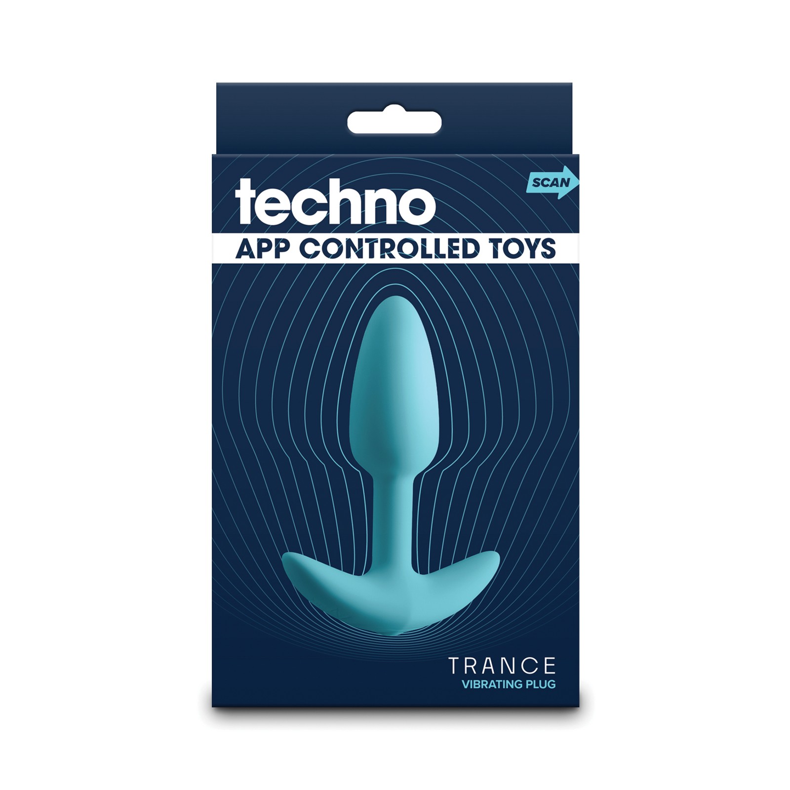 Techno Trance App Controlled Vibrating Anal Plug - Blue