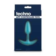 Techno Trance App Controlled Vibrating Anal Plug - Blue