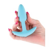 Techno Trance App Controlled Vibrating Anal Plug - Blue