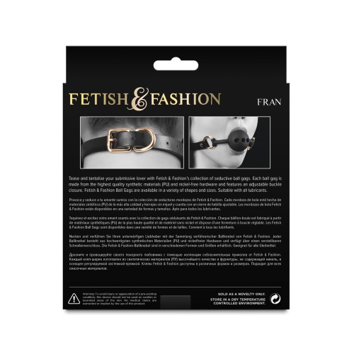 Fetish & Fashion Fran Ball Gag Black - Enhancing Pleasure