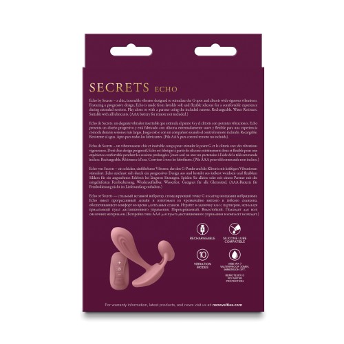 Vibrador Echo de Secrets - Rosa Polvoriento